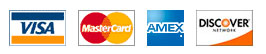 Visa, Mastercard, American Express, Discover